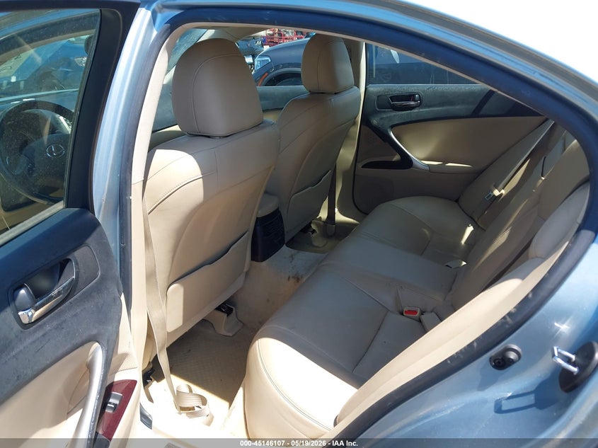 2006 Lexus Is VIN JTHCK262565004437 IAAI salvage auction — LEFT FRONT, Clear (Virginia), sold $325 on 2026-07-27 (photo 8)