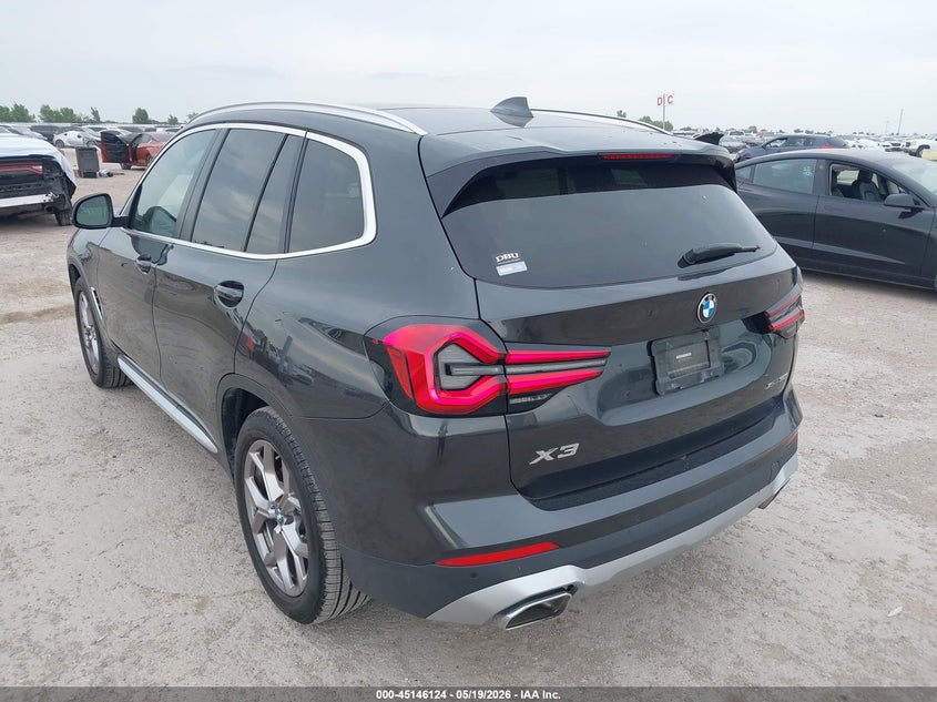 2022 BMW X3 VIN 5UX53DP0XN9M46782 IAAI salvage auction — HAIL, Original (Texas), sold $17,900 on 2026-07-09 (photo 3)
