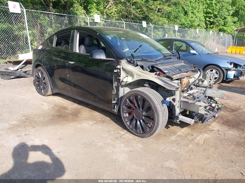 2022 Tesla Model y VIN 7SAYGDEF6NF536630 IAAI salvage auction — FRONT END, Salvage - 75% Or Less (Maryland), sold $7,700 on 2026-07-11 (photo 1)