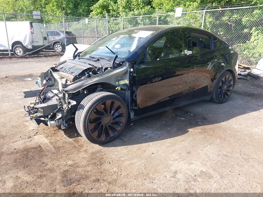 2022 Tesla Model y VIN 7SAYGDEF6NF536630 IAAI salvage auction — FRONT END, Salvage - 75% Or Less (Maryland), sold $7,700 on 2026-07-11 (photo 2)