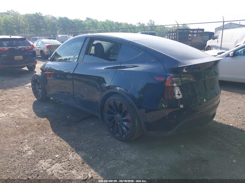 2022 Tesla Model y VIN 7SAYGDEF6NF536630 IAAI salvage auction — FRONT END, Salvage - 75% Or Less (Maryland), sold $7,700 on 2026-07-11 (photo 3)
