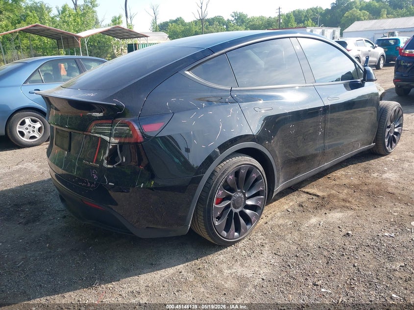 2022 Tesla Model y VIN 7SAYGDEF6NF536630 IAAI salvage auction — FRONT END, Salvage - 75% Or Less (Maryland), sold $7,700 on 2026-07-11 (photo 4)