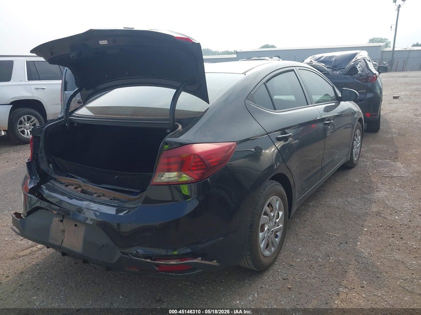 2019 Hyundai Elantra VIN KMHD74LF0KU762918 IAAI salvage auction — REAR END, Clear (Oklahoma), sold $2,200 on 2026-07-15 (photo 4)