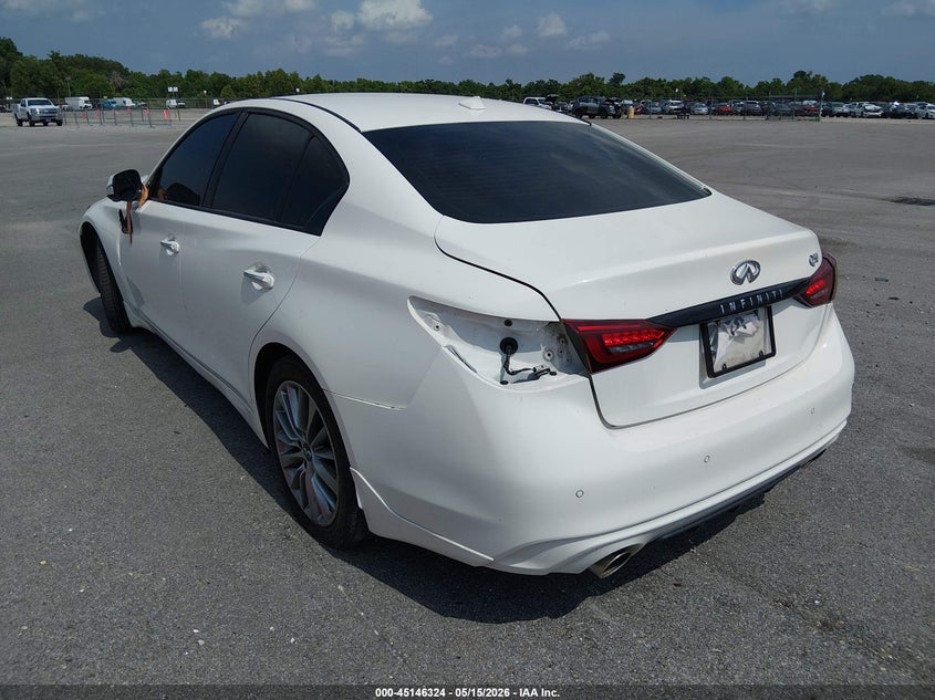 2020 Infiniti Q50 VIN JN1EV7AP4LM206692 IAAI salvage auction — FRONT END, Clear (Louisiana), sold $1,300 on 2026-07-13 (photo 3)