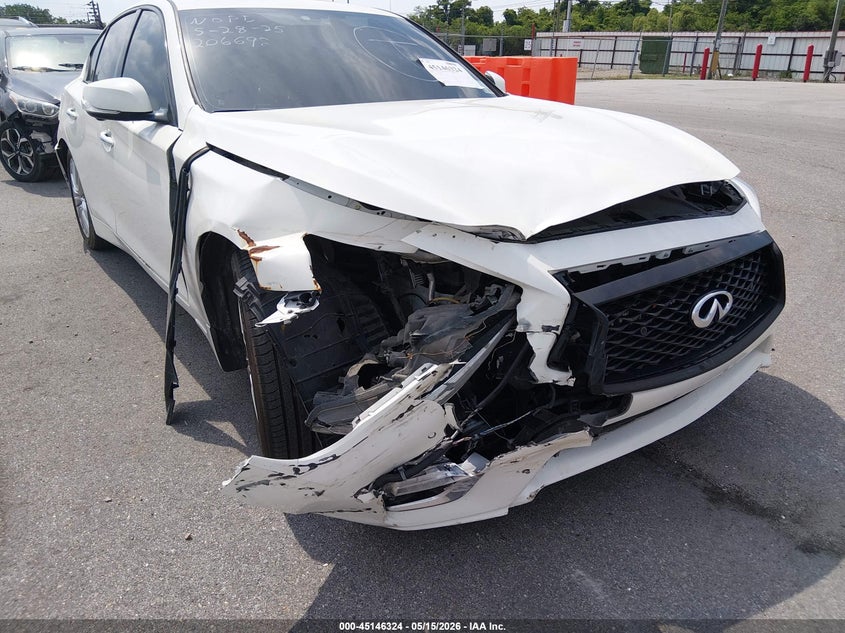 2020 Infiniti Q50 VIN JN1EV7AP4LM206692 IAAI salvage auction — FRONT END, Clear (Louisiana), sold $1,300 on 2026-07-13 (photo 6)