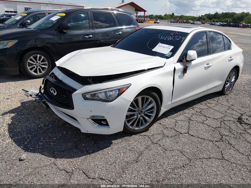 2020 Infiniti Q50 VIN JN1EV7AP4LM206692 IAAI salvage auction — FRONT END, Clear (Louisiana), sold $1,300 on 2026-07-13 (photo 2)