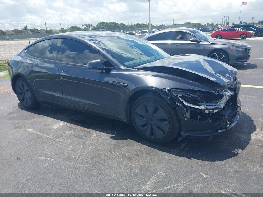 2025 Tesla Model 3 VIN 5YJ3E1EA7SF008932 IAAI salvage auction — FRONT END, Rebuildable (Florida), sold $12,450 on 2026-07-16 (photo 1)