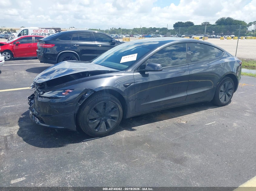 2025 Tesla Model 3 VIN 5YJ3E1EA7SF008932 IAAI salvage auction — FRONT END, Rebuildable (Florida), sold $12,450 on 2026-07-16 (photo 2)