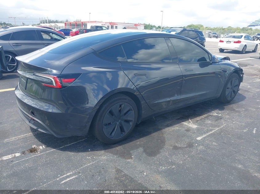 2025 Tesla Model 3 VIN 5YJ3E1EA7SF008932 IAAI salvage auction — FRONT END, Rebuildable (Florida), sold $12,450 on 2026-07-16 (photo 4)
