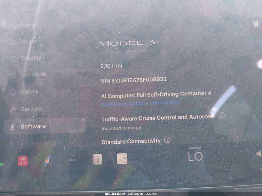2025 Tesla Model 3 VIN 5YJ3E1EA7SF008932 IAAI salvage auction — FRONT END, Rebuildable (Florida), sold $12,450 on 2026-07-16 (photo 7)