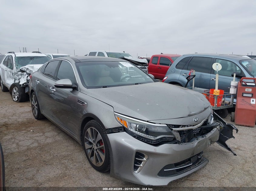 2016 Kia Optima VIN 5XXGV4L22GG050170 IAAI salvage auction — FRONT END, Salvage (Texas), sold $1,425 on 2026-07-21 (photo 1)