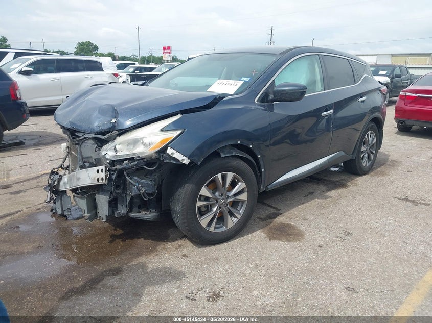 2017 Nissan Murano VIN 5N1AZ2MG1HN122356 IAAI salvage auction — FRONT END, Salvage (Texas), sold $575 on 2026-07-09 (photo 2)