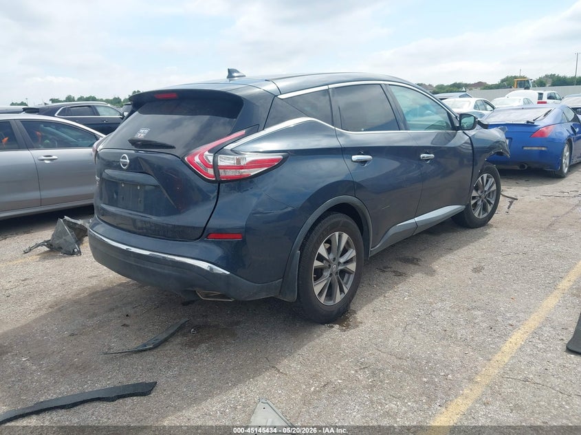 2017 Nissan Murano VIN 5N1AZ2MG1HN122356 IAAI salvage auction — FRONT END, Salvage (Texas), sold $575 on 2026-07-09 (photo 4)
