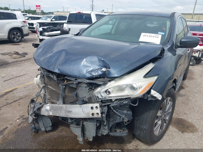 2017 Nissan Murano VIN 5N1AZ2MG1HN122356 IAAI salvage auction — FRONT END, Salvage (Texas), sold $575 on 2026-07-09 (photo 6)