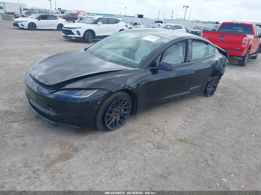 2025 Tesla Model 3 VIN 5YJ3E1EA6SF886321 IAAI salvage auction — REAR END, Original (Texas), sold $10,500 on 2026-07-24 (photo 2)
