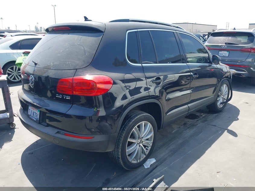 2015 Volkswagen Tiguan VIN WVGAV7AXXFW515969 IAAI salvage auction — LEFT FRONT, Salvage Title, sold $925 on 2026-07-29 (photo 4)