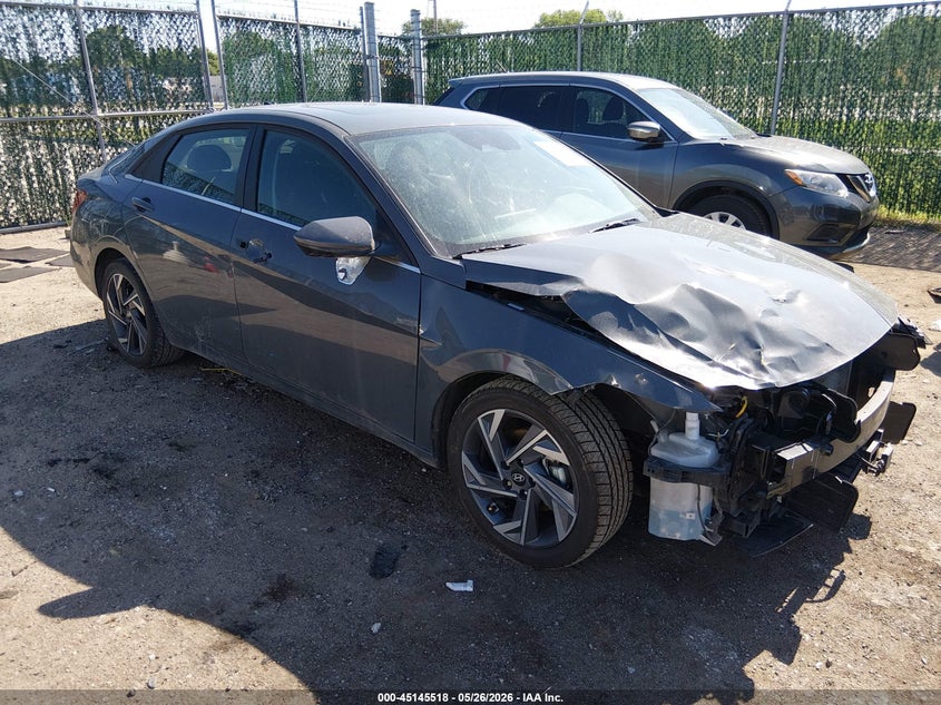 2025 Hyundai Elantra VIN KMHLS4DGXSU034539 IAAI salvage auction — FRONT END, Salvage (Oklahoma), sold $6,400 on 2026-07-17 (photo 1)