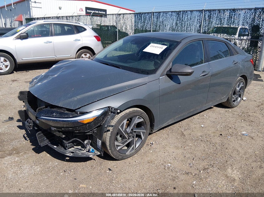 2025 Hyundai Elantra VIN KMHLS4DGXSU034539 IAAI salvage auction — FRONT END, Salvage (Oklahoma), sold $6,400 on 2026-07-17 (photo 2)