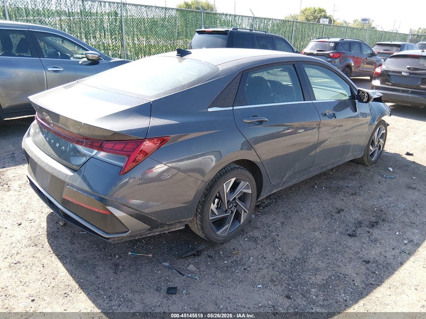 2025 Hyundai Elantra VIN KMHLS4DGXSU034539 IAAI salvage auction — FRONT END, Salvage (Oklahoma), sold $6,400 on 2026-07-17 (photo 4)