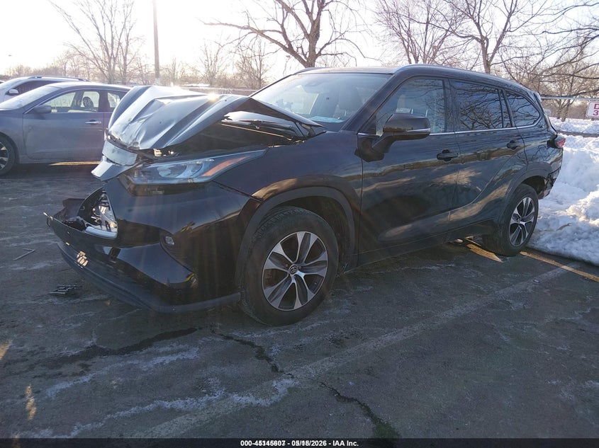 2020 Toyota Highlander VIN 5TDGZRAHXLS003907 IAAI salvage auction — FRONT END, Clear (New Jersey), sold $11,100 on 2026-07-20 (photo 2)