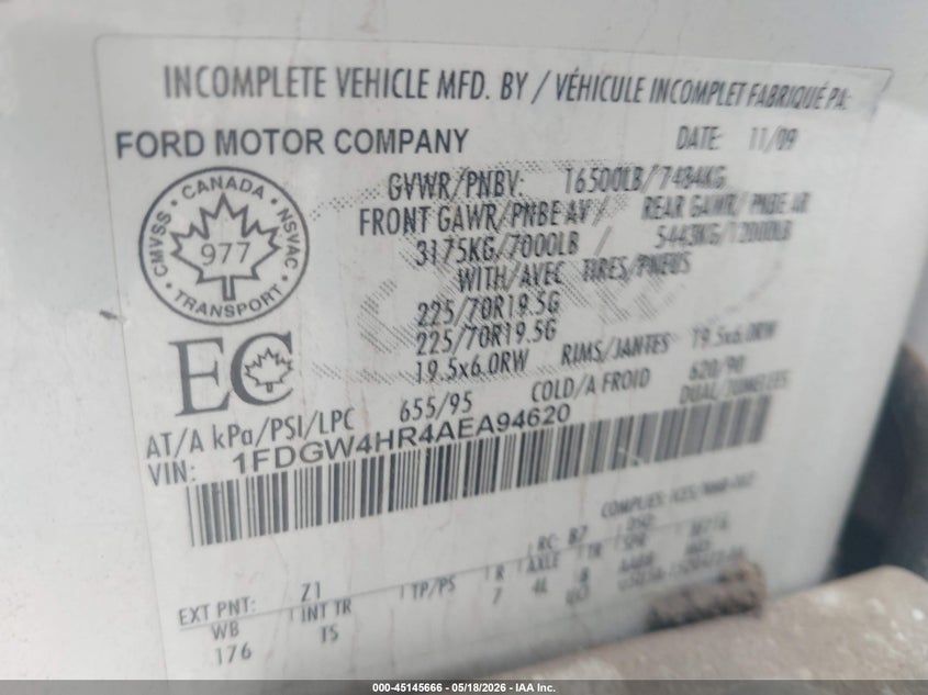 2010 Ford F-450 VIN 1FDGW4HR4AEA94620 IAAI salvage auction — THEFT, Salvage (Utah), sold $100 on 2026-07-06 (photo 8)