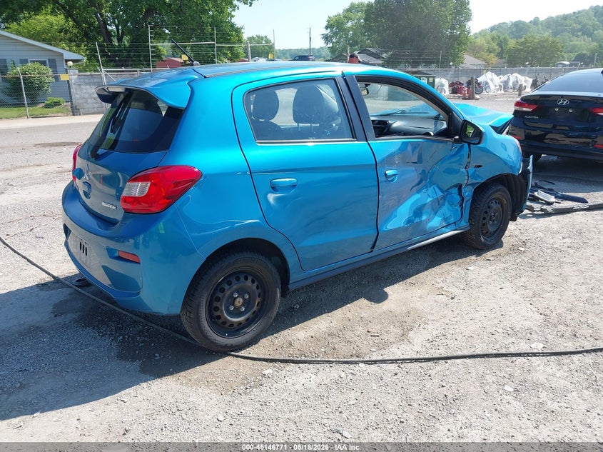 2019 Mitsubishi Mirage VIN ML32A3HJ7KH008401 IAAI salvage auction — RIGHT SIDE, Salvage (Ohio), sold $350 on 2026-07-20 (photo 4)