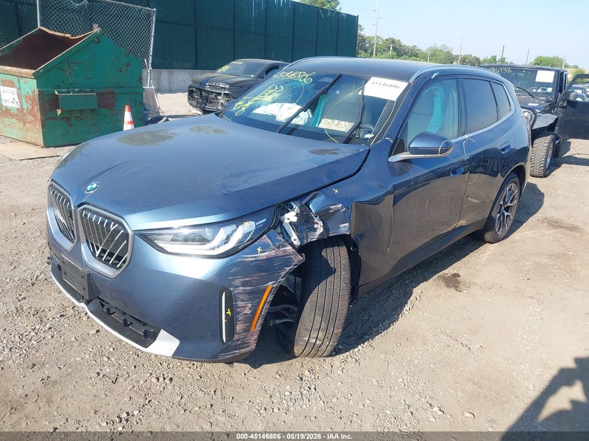 2025 BMW X3 VIN 5UX53GP09S9031210 IAAI salvage auction — FRONT & REAR, Mv-907A (New York), sold $25 on 2026-07-28 (photo 2)