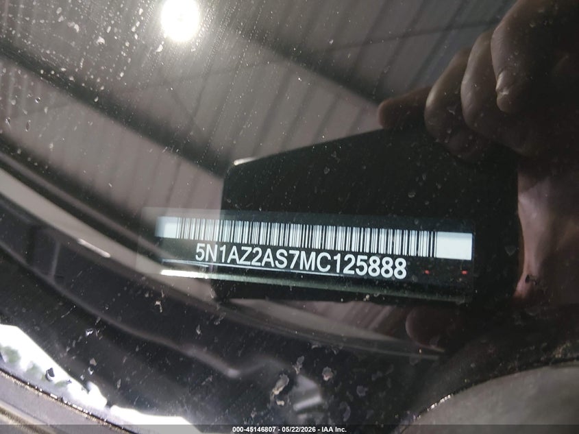 2021 Nissan Murano VIN 5N1AZ2AS7MC125888 IAAI salvage auction — LEFT SIDE, Salvage (Virginia), sold $3,150 on 2026-07-19 (photo 9)