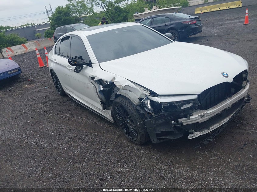 2019 BMW 5er VIN WBAJE7C50KWW20978 IAAI salvage auction — FRONT END, Mv-907A (New York), sold $10,500 on 2026-07-14 (photo 1)