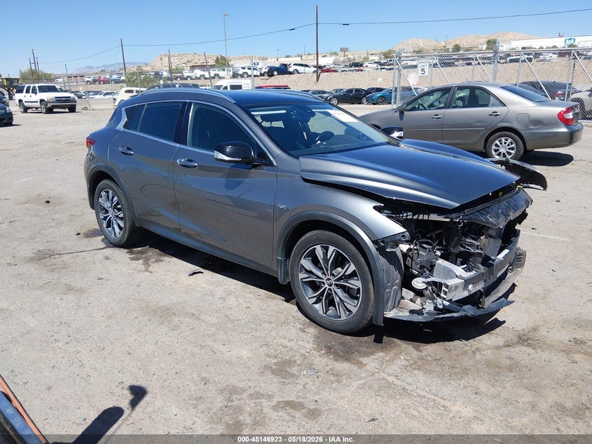 2018 Infiniti Qx30 VIN SJKCH5CR1JA056387 IAAI salvage auction — FRONT END, Salvage (New Mexico), sold $875 on 2026-07-13 (photo 1)