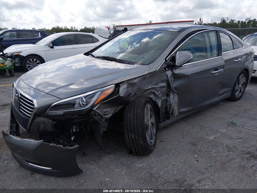 2017 Hyundai Sonata VIN KMHE34L39HA067319 IAAI salvage auction — FRONT END, Rebuildable (Florida), sold $1,750 on 2026-07-15 (photo 2)