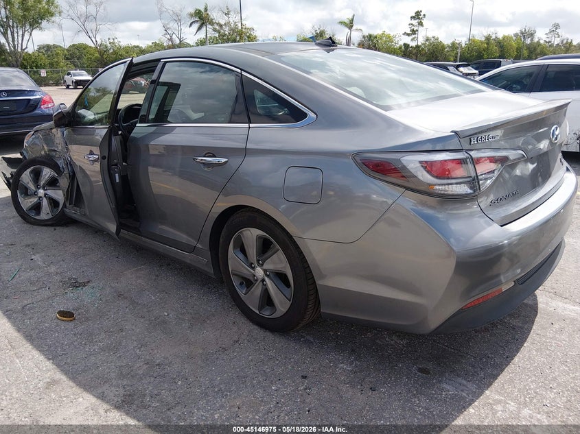 2017 Hyundai Sonata VIN KMHE34L39HA067319 IAAI salvage auction — FRONT END, Rebuildable (Florida), sold $1,750 on 2026-07-15 (photo 3)