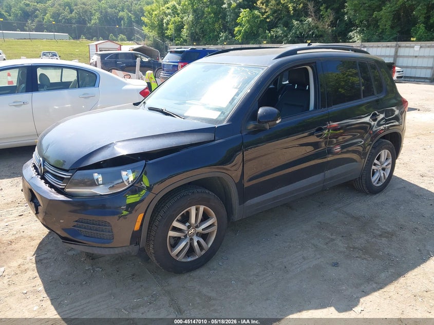 2017 Volkswagen Tiguan VIN WVGAV7AX0HW502926 IAAI salvage auction — FRONT END, Salvage (Tennessee), sold $975 on 2026-07-15 (photo 2)