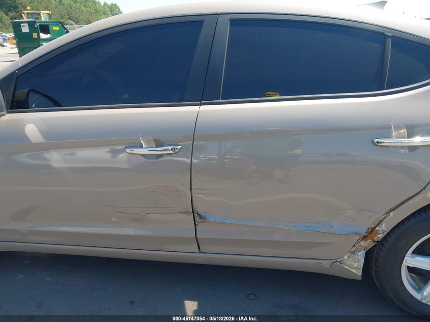 2017 Hyundai Elantra VIN KMHD74LF4HU094422 IAAI salvage auction — LEFT SIDE, Salvage (North Carolina), sold $1,350 on 2026-07-08 (photo 6)