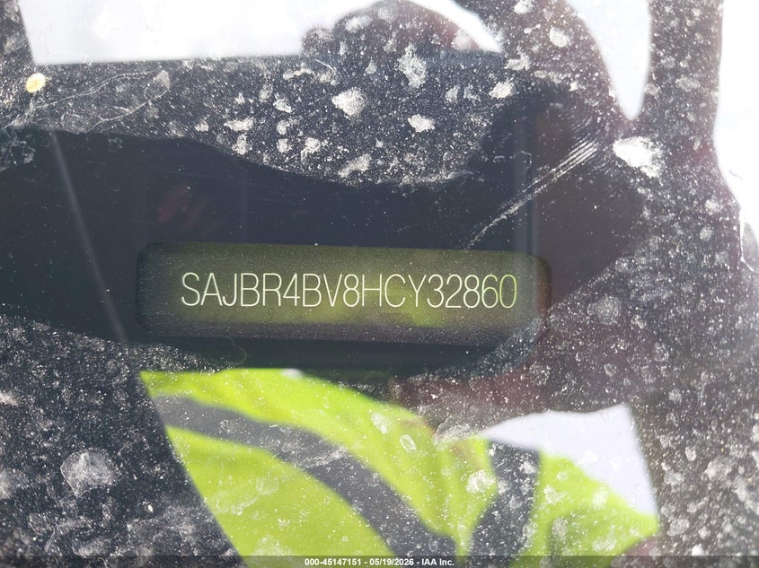 2017 Jaguar Xf VIN SAJBR4BV8HCY32860 IAAI salvage auction — FRONT END, Salvage (Texas), sold $3,750 on 2026-07-08 (photo 9)