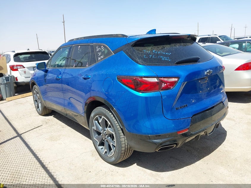 2020 Chevrolet Blazer VIN 3GNKBERS0LS650908 IAAI salvage auction — HAIL, Original (Texas), sold $10,000 on 2026-07-28 (photo 3)
