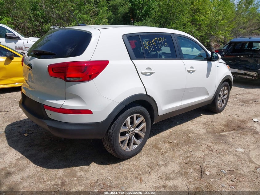 2015 Kia Sportage VIN KNDPBCAC9F7772421 IAAI salvage auction — FRONT END, Clear (Massachusetts), sold $2,200 on 2026-07-14 (photo 4)