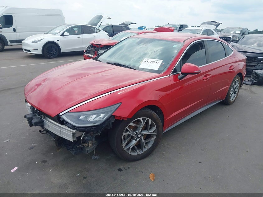 2021 Hyundai Sonata VIN 5NPEL4JA8MH068826 IAAI salvage auction — FRONT END, Salvage (North Carolina), sold $2,400 on 2026-07-15 (photo 2)