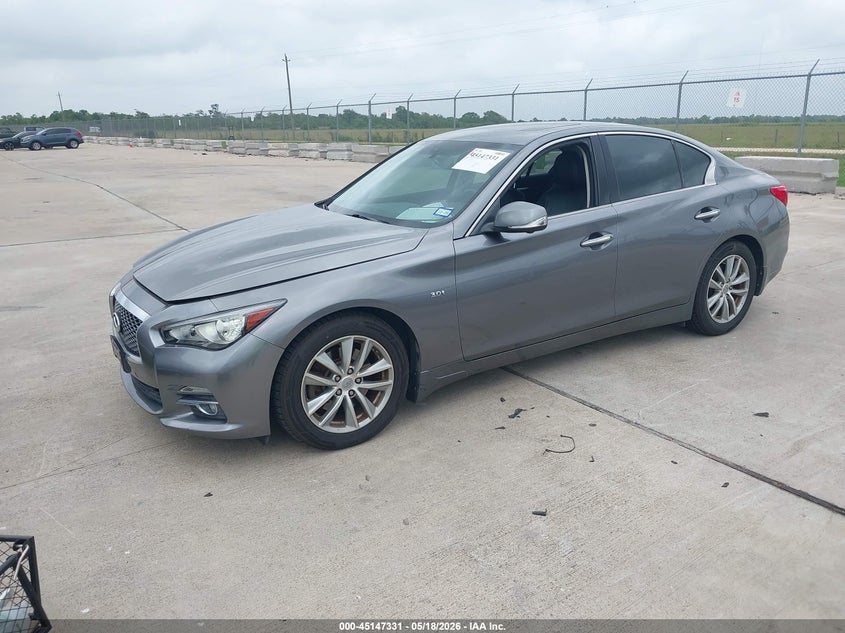 2017 Infiniti Q50 VIN JN1EV7AP3HM735770 IAAI salvage auction — HAIL, Original (Texas), sold $8,200 on 2026-07-10 (photo 2)