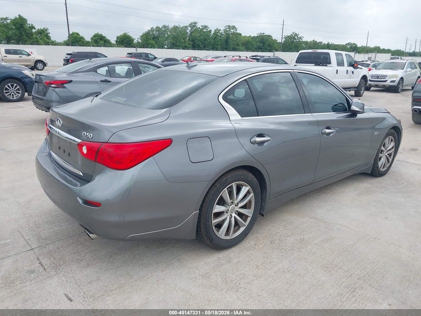 2017 Infiniti Q50 VIN JN1EV7AP3HM735770 IAAI salvage auction — HAIL, Original (Texas), sold $8,200 on 2026-07-10 (photo 4)