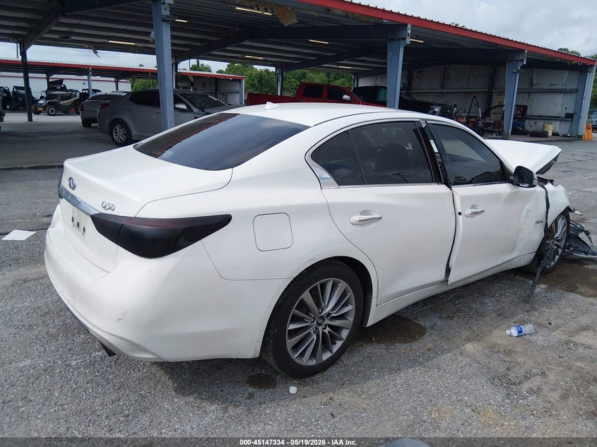 2018 Infiniti Q50 VIN JN1EV7AP3JM590266 IAAI salvage auction — FRONT END, Salvage (Louisiana), sold $1,850 on 2026-07-07 (photo 4)