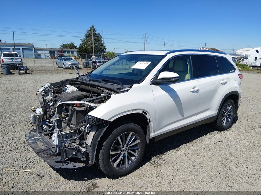 2019 Toyota Highlander VIN 5TDJZRFH3KS574197 IAAI salvage auction — FRONT END, Salvage (Oregon), sold $8,500 on 2026-07-06 (photo 2)