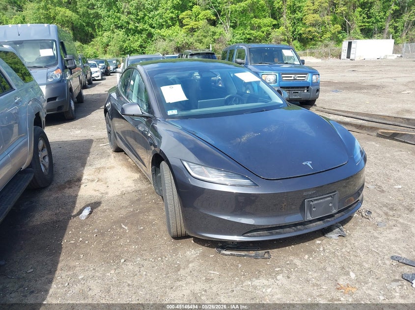 2025 Tesla Model 3 VIN 5YJ3E1EB1SF022172 IAAI salvage auction — LEFT REAR, Salvage (Massachusetts), sold $13,450 on 2026-07-21 (photo 1)