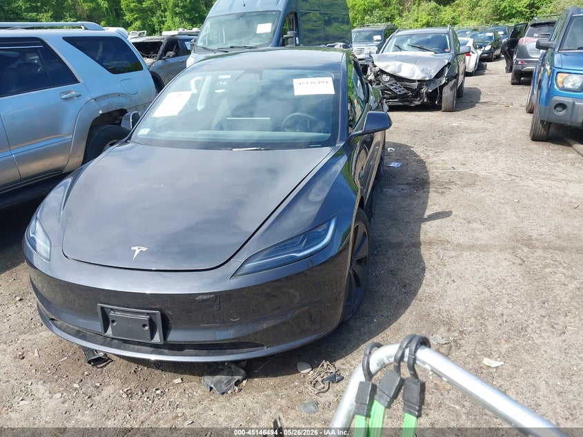 2025 Tesla Model 3 VIN 5YJ3E1EB1SF022172 IAAI salvage auction — LEFT REAR, Salvage (Massachusetts), sold $13,450 on 2026-07-21 (photo 2)