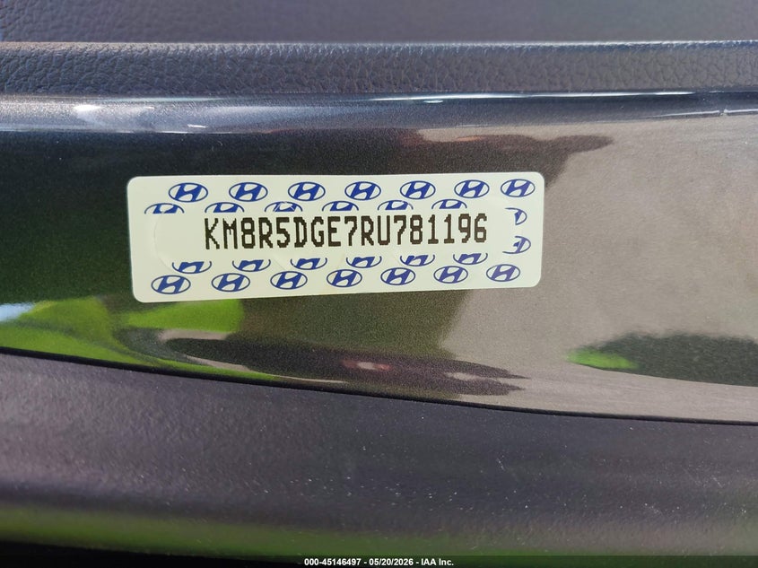 2024 Hyundai Palisade VIN KM8R5DGE7RU781196 IAAI salvage auction — LEFT FRONT, Salvage Title, sold $25 on 2026-07-21 (photo 9)