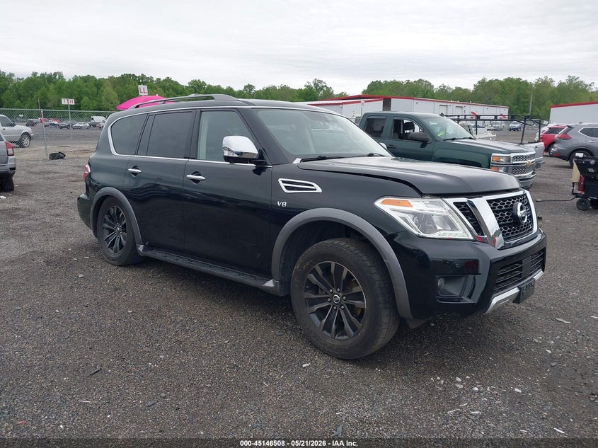 2018 Nissan Armada VIN JN8AY2NE4J9733599 IAAI salvage auction — LEFT SIDE, Salvage - 75% Or Less (Maryland), sold $7,150 on 2026-07-20 (photo 1)