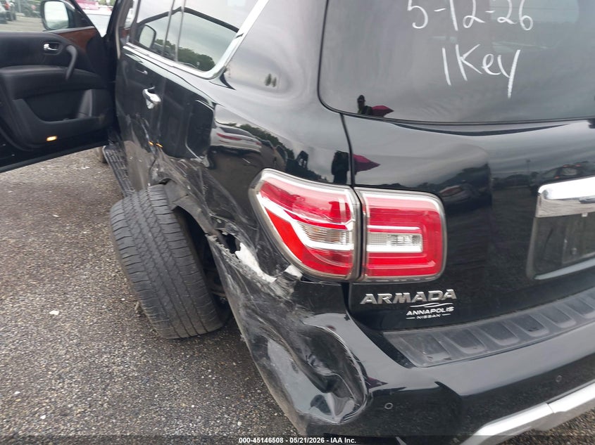 2018 Nissan Armada VIN JN8AY2NE4J9733599 IAAI salvage auction — LEFT SIDE, Salvage - 75% Or Less (Maryland), sold $7,150 on 2026-07-20 (photo 6)