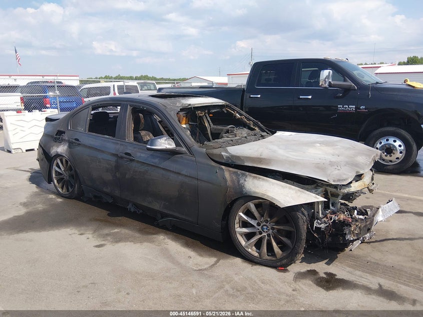 2018 BMW 3er VIN WBA8A3C51JA494581 IAAI salvage auction — TOTAL BURN, Junk Receipt (North Carolina), sold $100 on 2026-07-15 (photo 1)