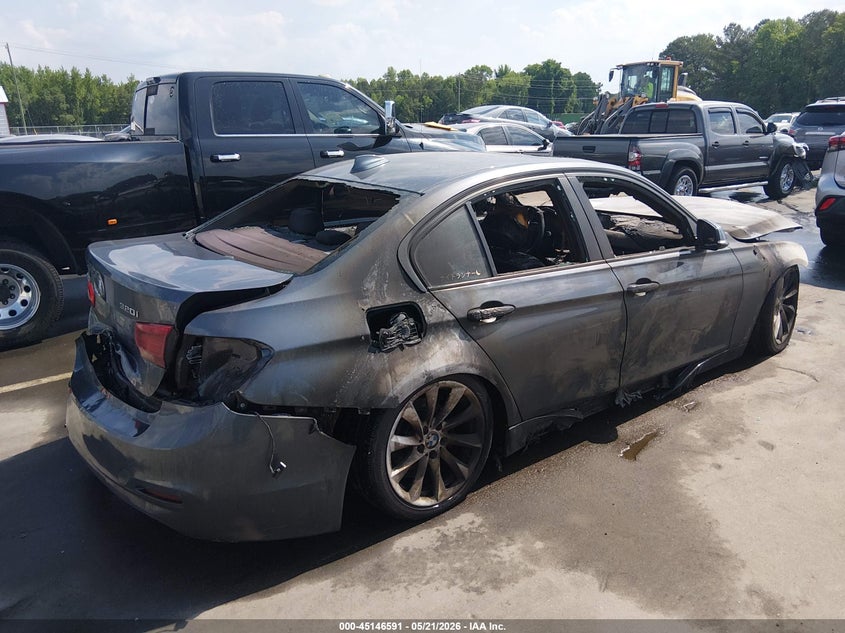 2018 BMW 3er VIN WBA8A3C51JA494581 IAAI salvage auction — TOTAL BURN, Junk Receipt (North Carolina), sold $100 on 2026-07-15 (photo 4)