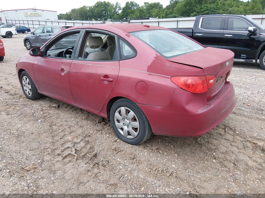 2007 Hyundai Elantra VIN KMHDU46D27U133624 IAAI salvage auction — REAR END, Salvage (Louisiana), sold $375 on 2026-07-13 (photo 3)